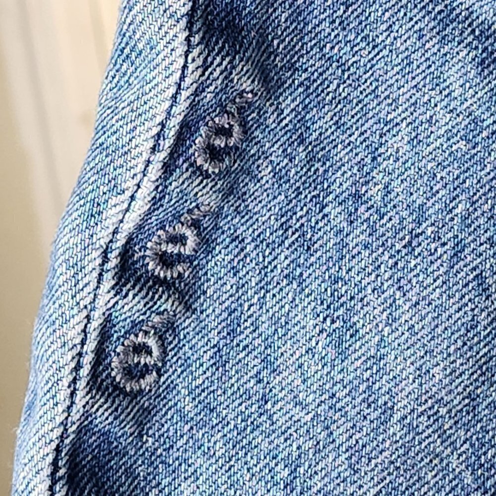 Etica Tyler Vintage Style Distressed Straight Leg Ankle Jean Blue Denim, sz 27 - Picture 9 of 13